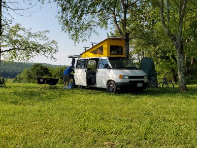 Camping in my 93 Eurovan at Chantilly Farm ,Virginia...very nice place!